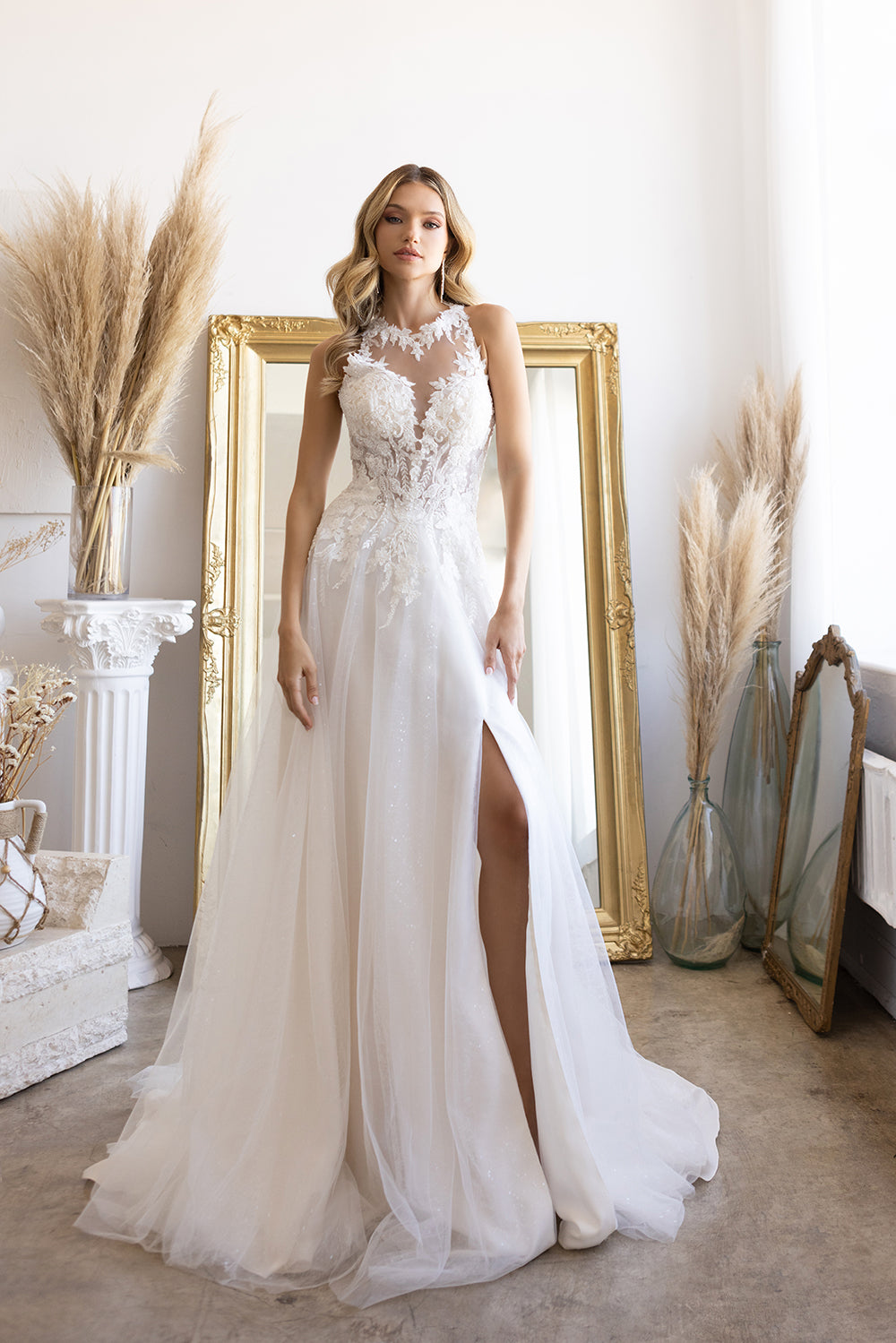 Halter fashion bridal gowns