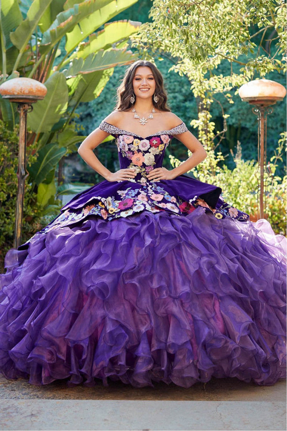 Purple orders charro quince dress