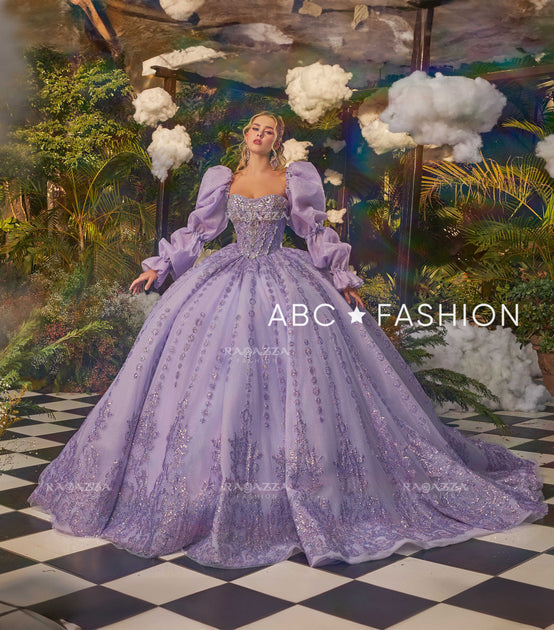 Lilac Cape Quinceanera Dress by Ragazza D51-551 - ShopperBoard