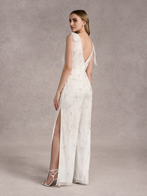 Sleeveless Wedding Jumpsuit by Adrianna Papell 40411 ABC Fashion