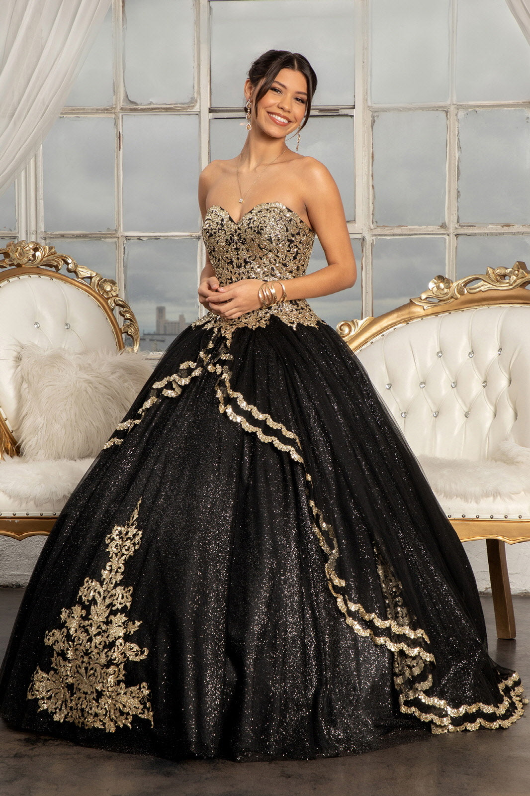 Mesh ball gown best sale