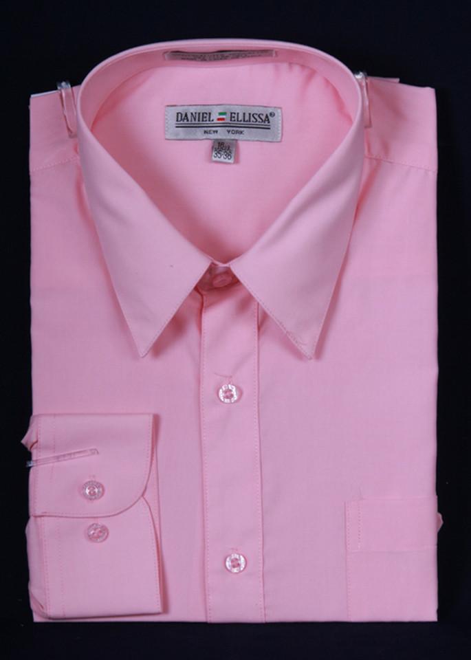 Men's Pink Long Sleeve Dress Shirt – ABC Fashion