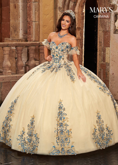 Champagne Quinceanera Dress- CD15702 — Danielly's Boutique