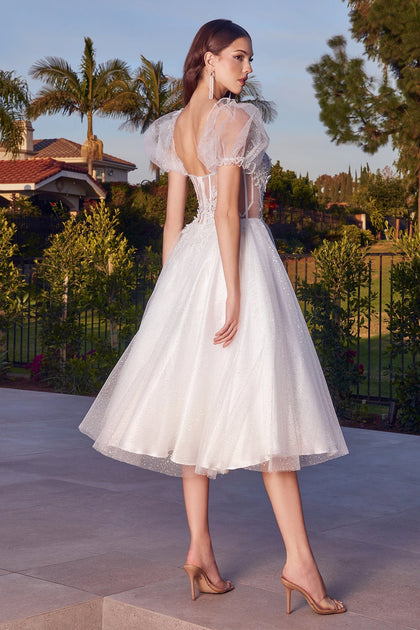 Glitter Short Off Shoulder Corset Dress by Ladivine CD0211 – ABC
