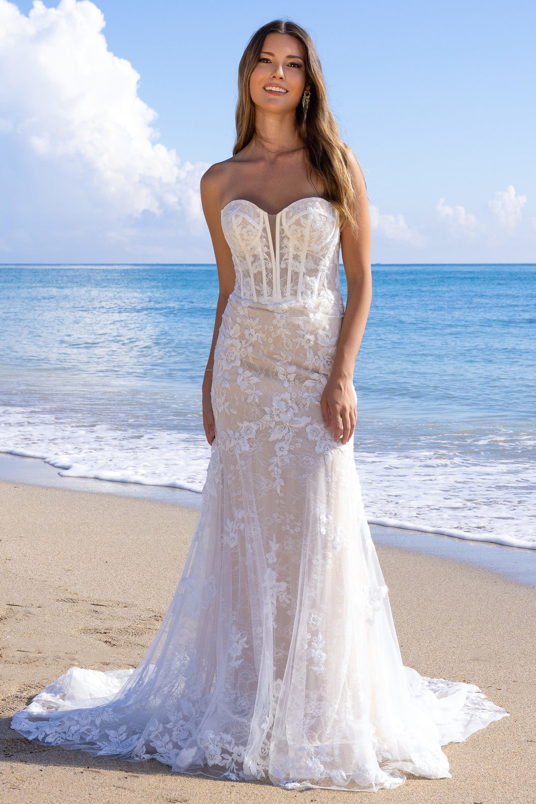 Off Shoulder Bridal Mermaid Dress by Amelia Couture WL0100