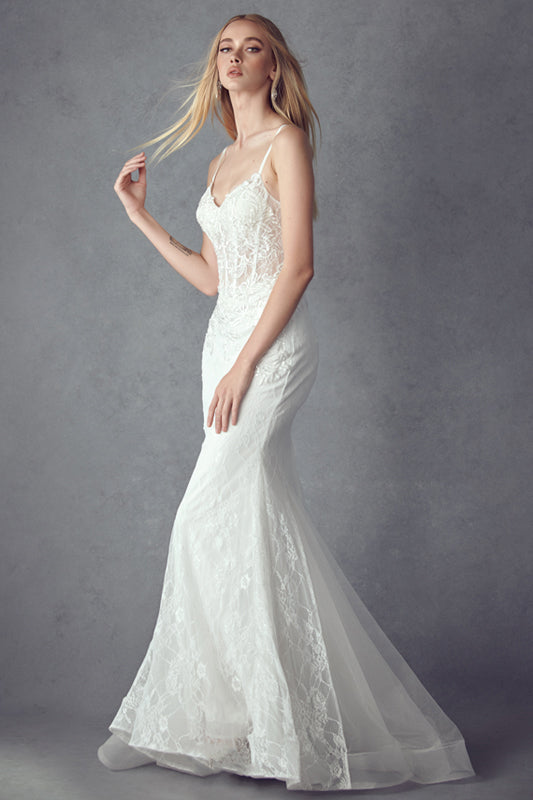 Lace Sleeveless Bridal Mermaid Dress by Juliet JT2481UW