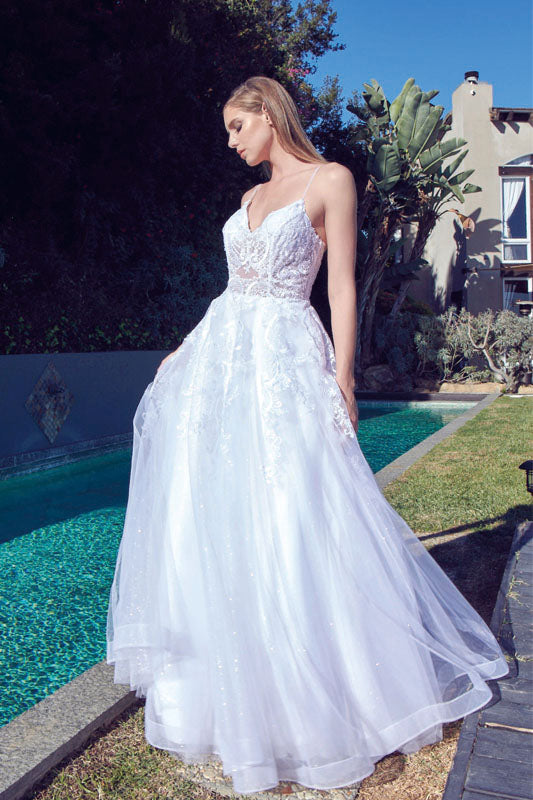 Embroidered Sleeveless Bridal Gown by Juliet JT2482SW