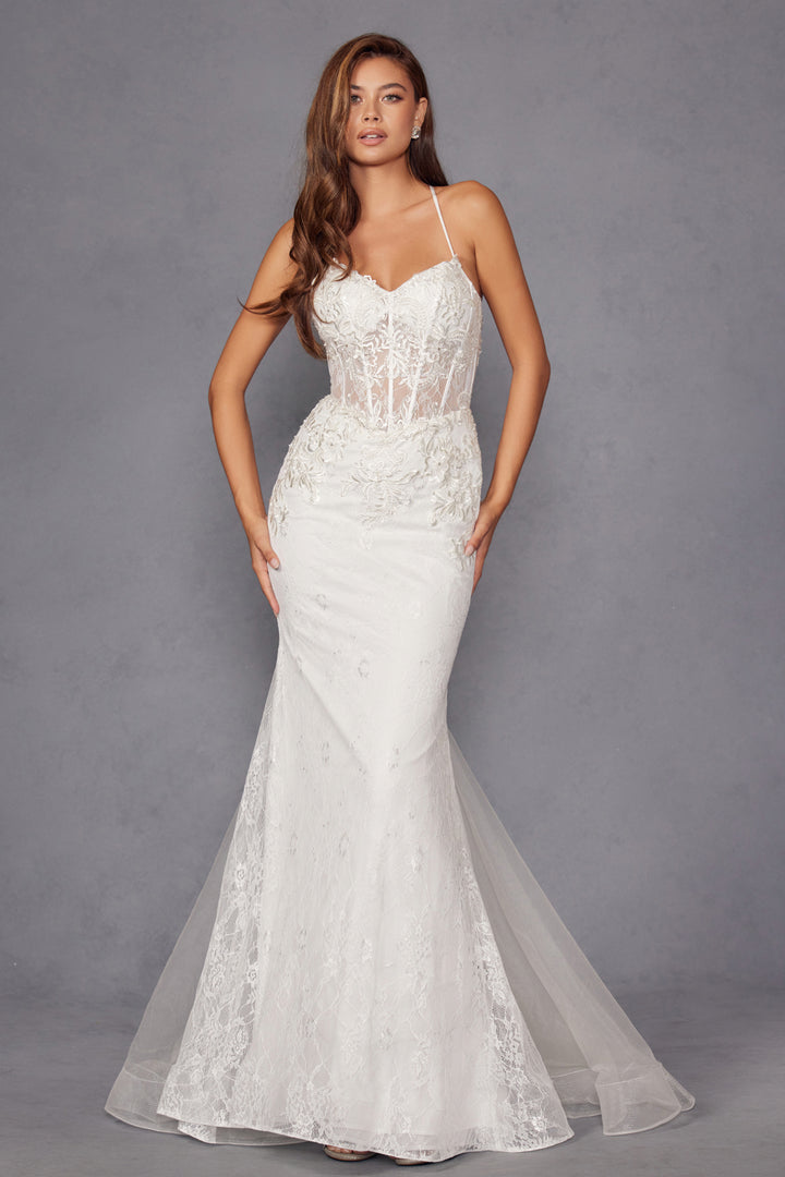 Lace Sleeveless Bridal Mermaid Dress by Juliet JT2481UW