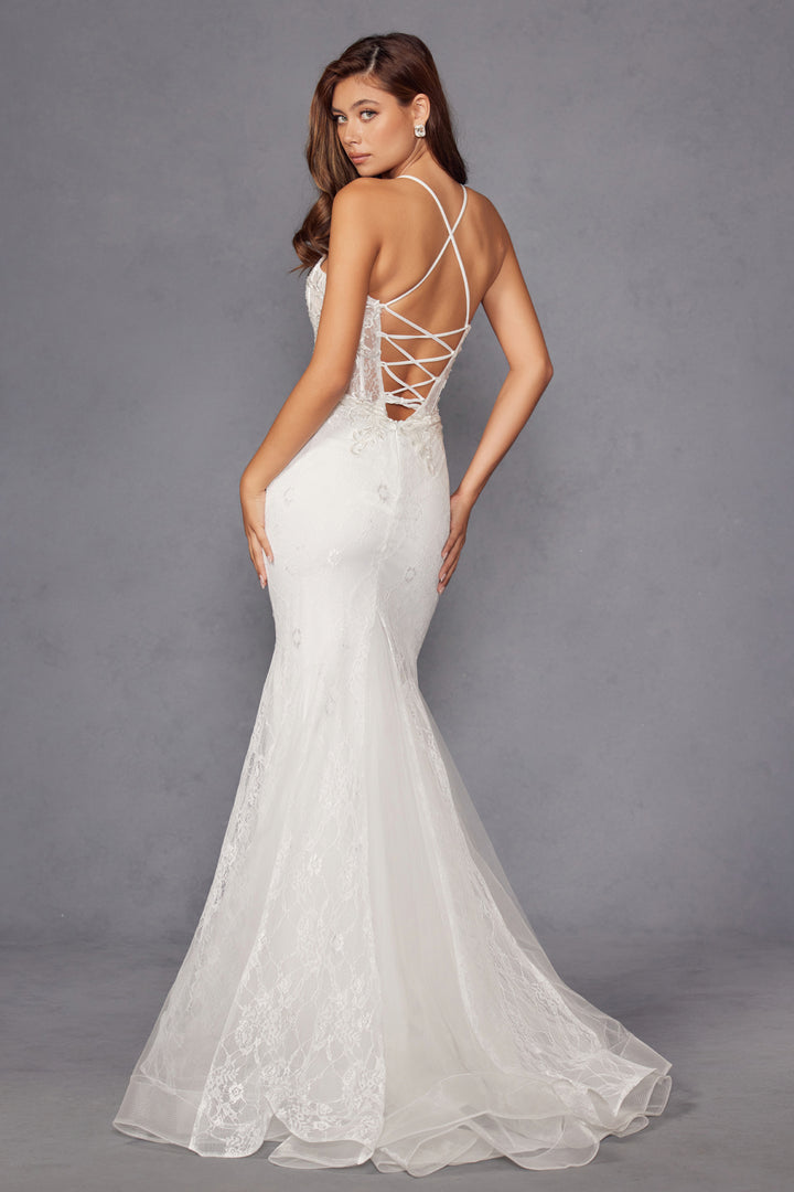 Lace Sleeveless Bridal Mermaid Dress by Juliet JT2481UW