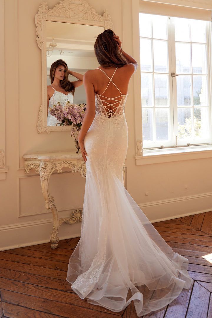 Lace Sleeveless Bridal Mermaid Dress by Juliet JT2481UW