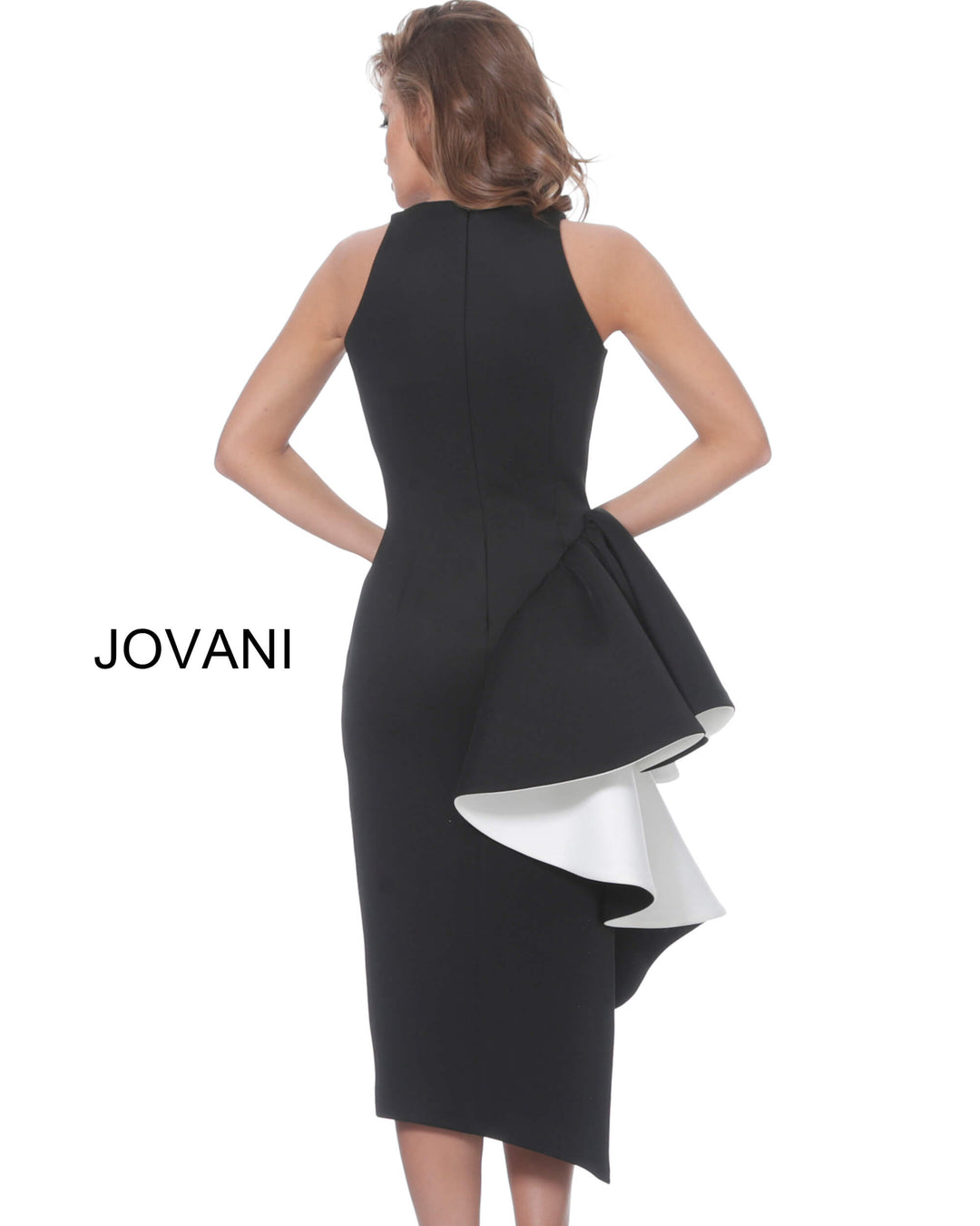 Fitted Short Ruffle Detail Dress by Jovani 00572