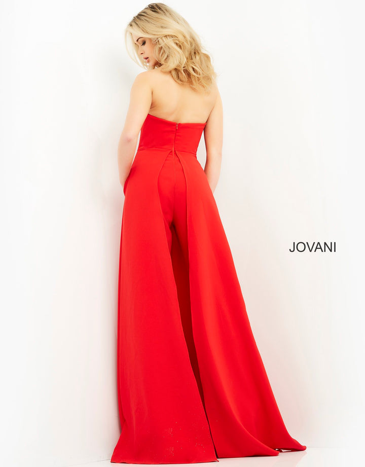 Strapless Wide Leg Jumpsuit by Jovani 03529