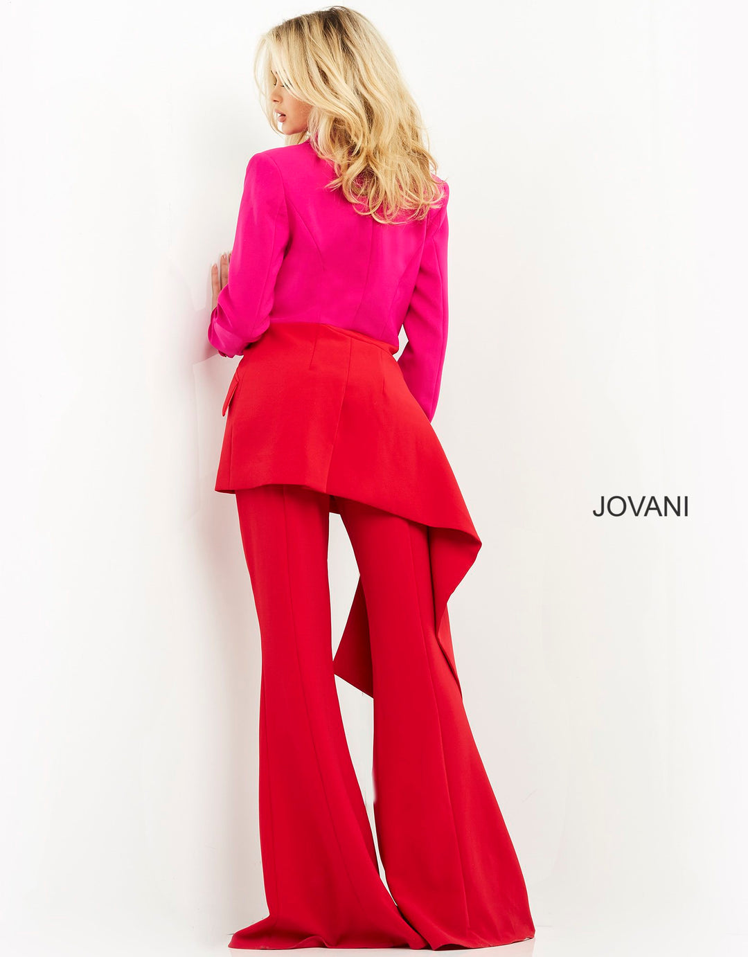 Two Piece Long Sleeve Pant Suit by Jovani 04148