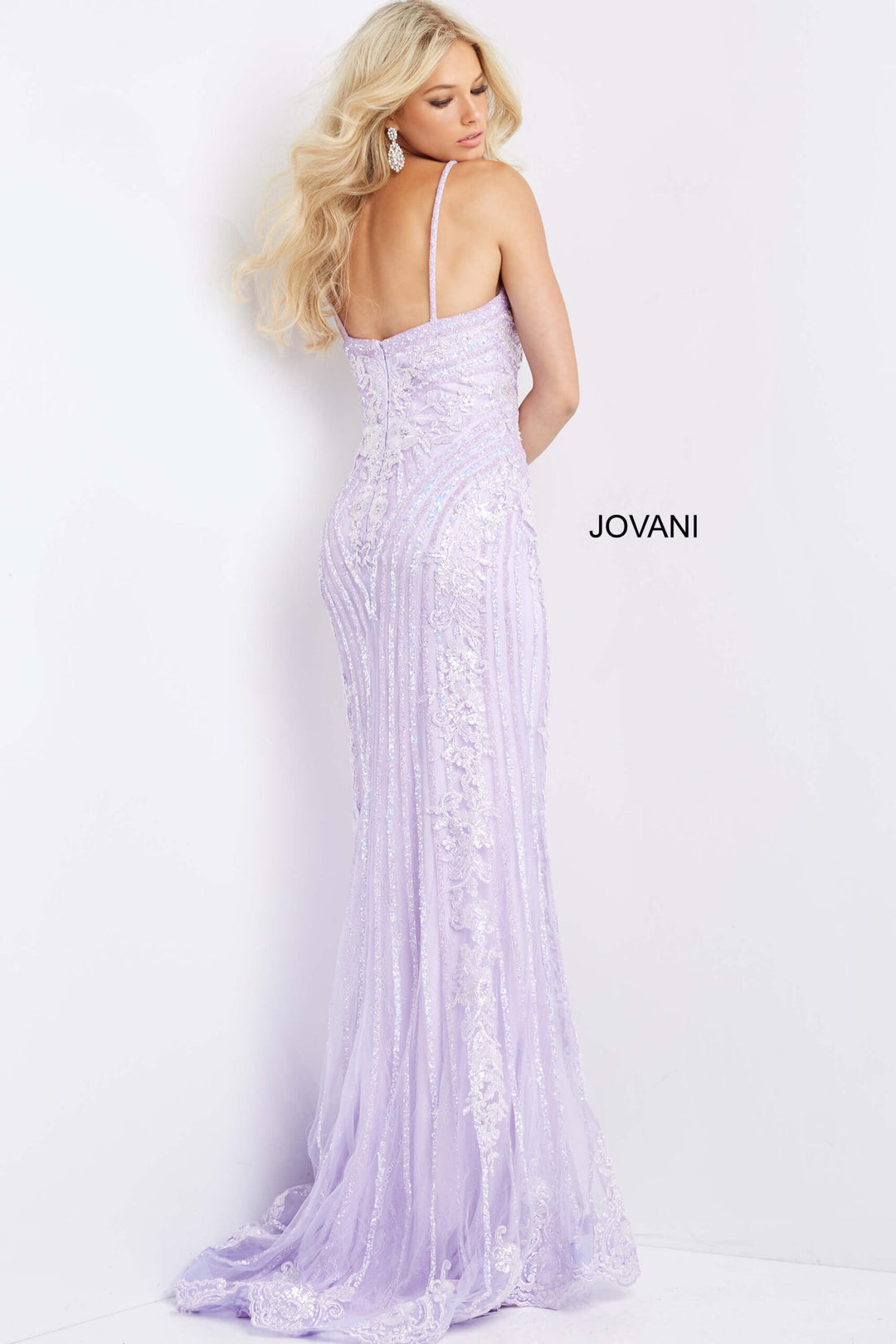 Beaded Fitted Sleeveless Gown by Jovani 05752