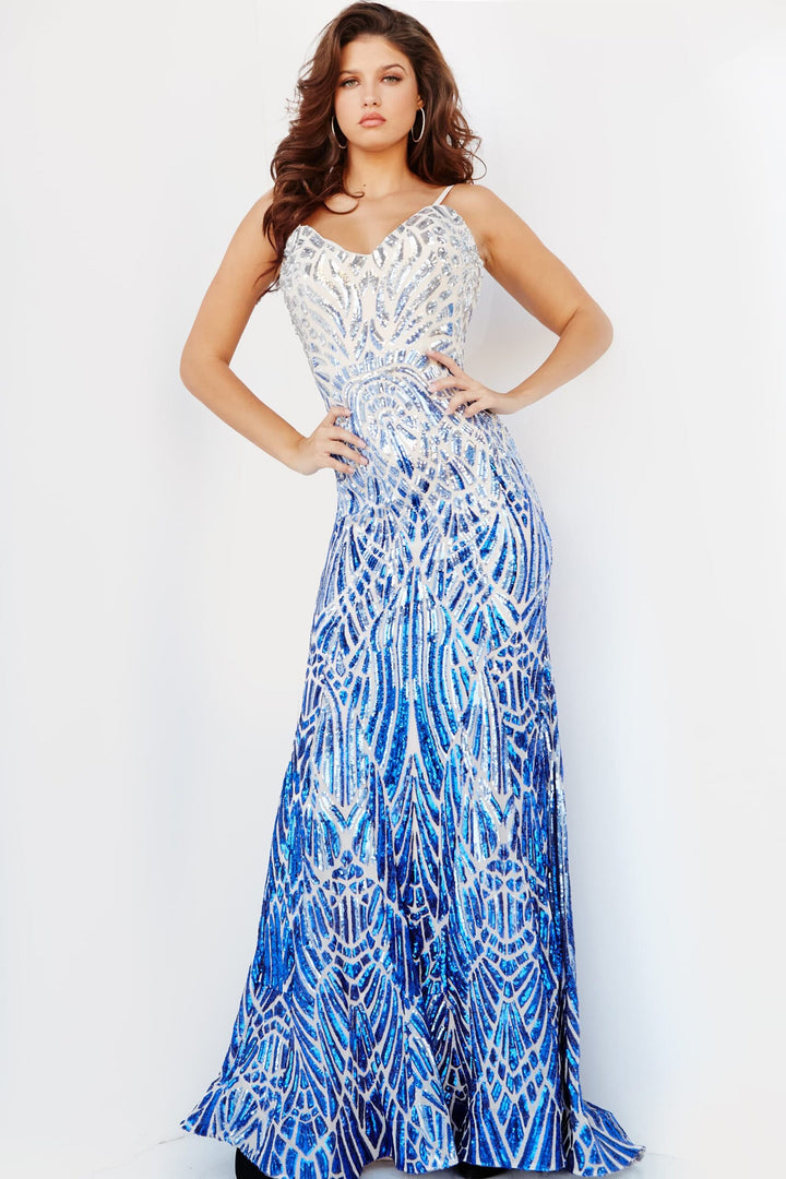 Sequin Fitted Sleeveless Gown by Jovani 06450