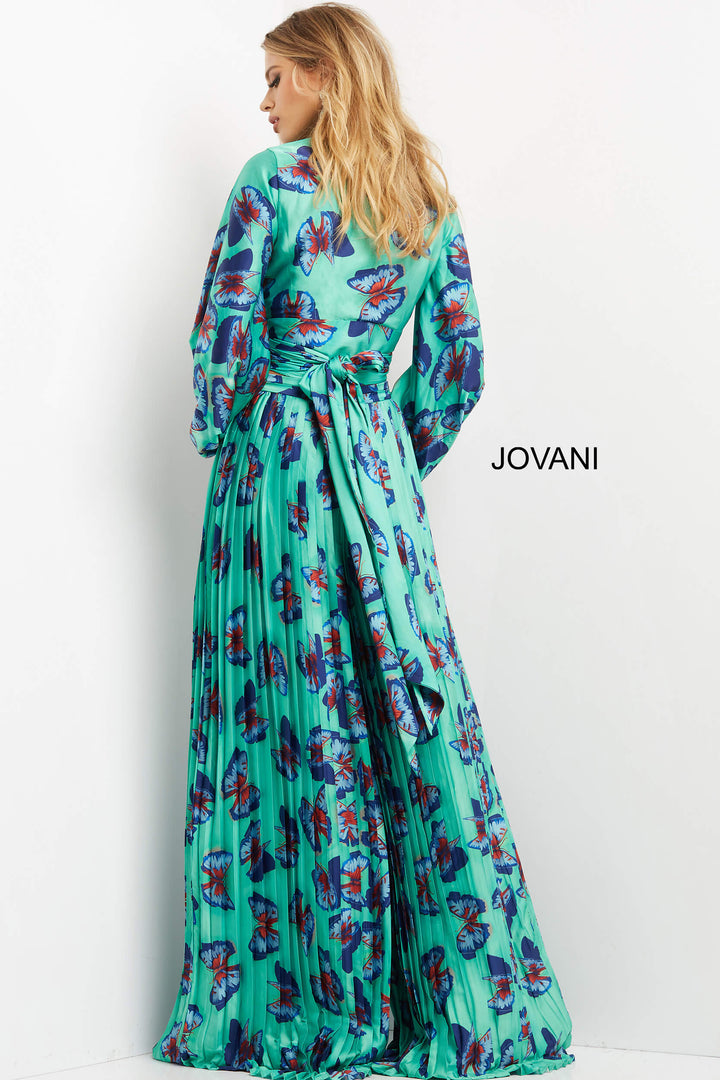 Print Long Sleeve Two Piece Set by Jovani 07202