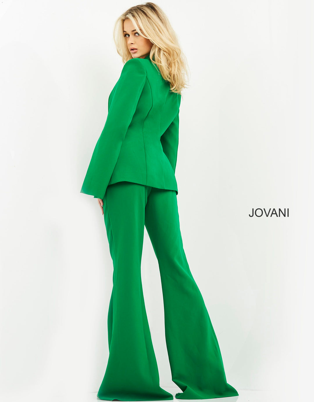 Single Breasted V-Neck Pant Suit by Jovani 06922