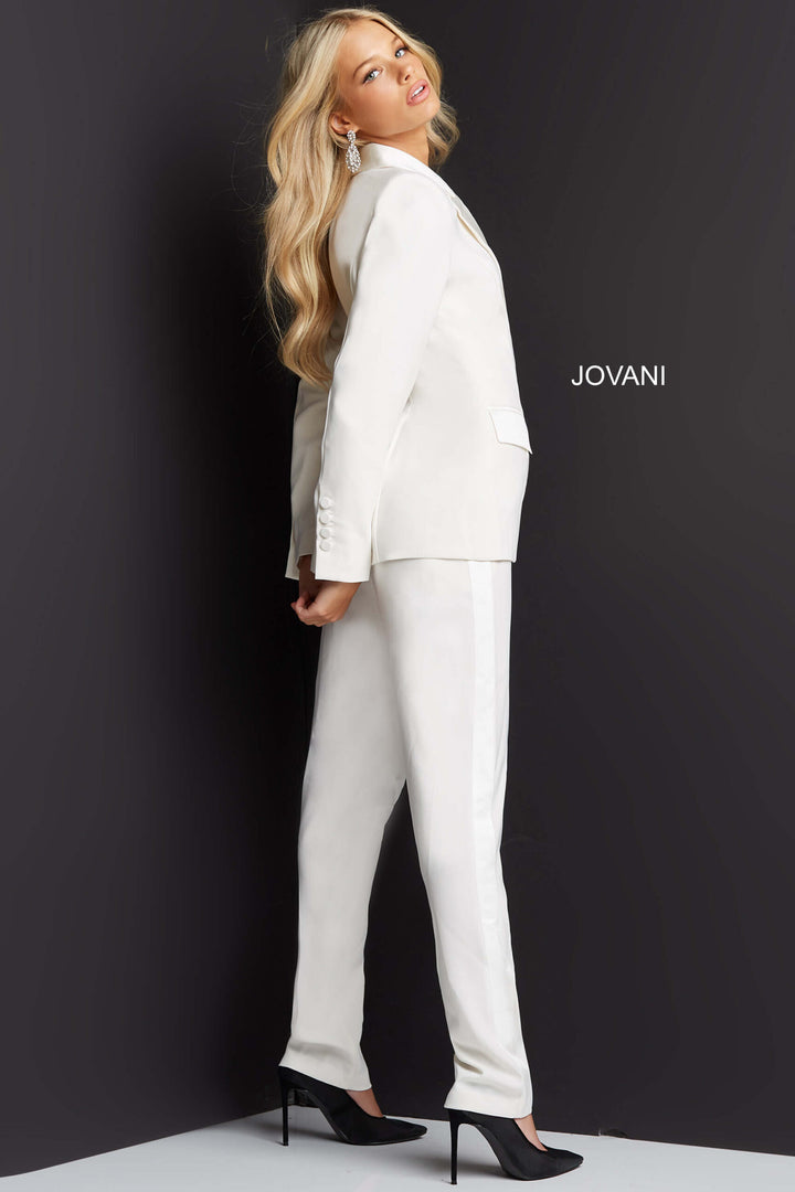 High Waist Two Piece Pant Suit by Jovani 07293