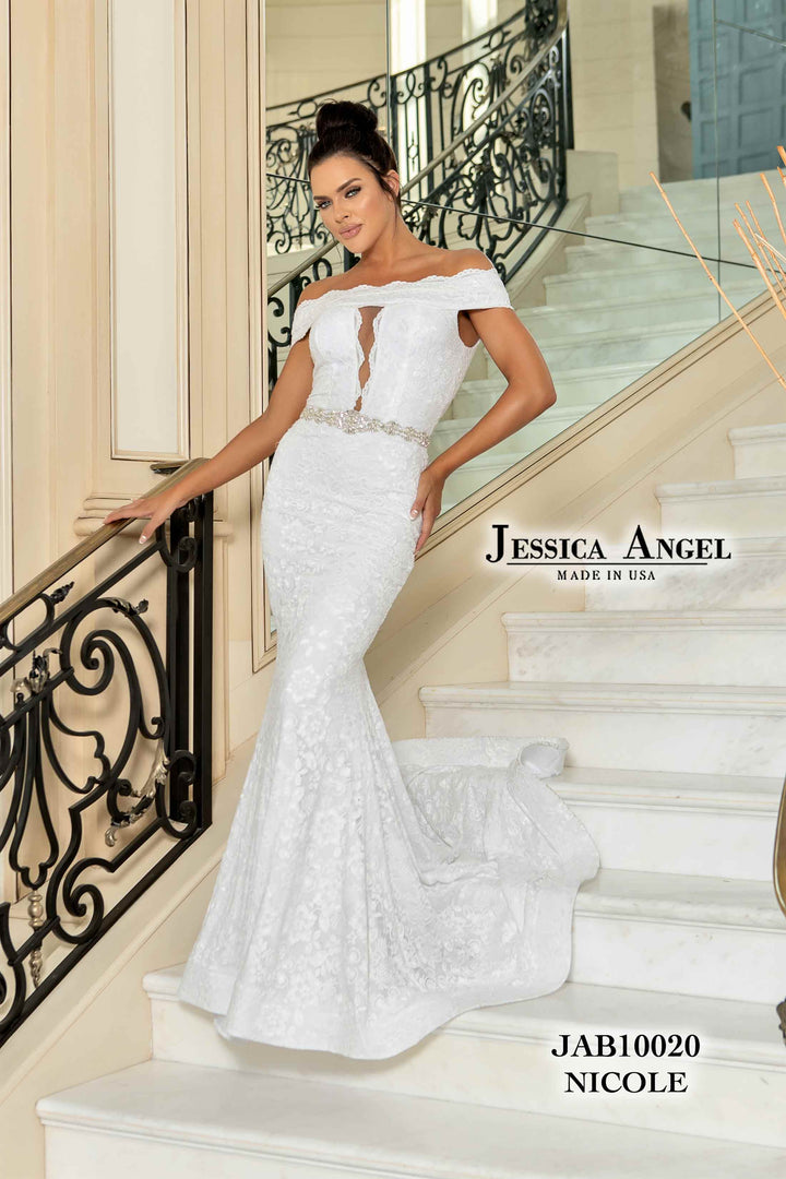 Off Shoulder Mermaid Bridal Gown by Jessica Angel 10020