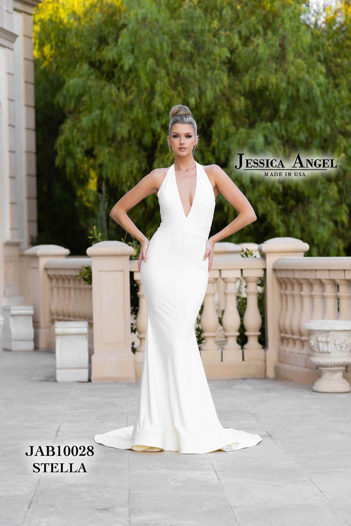 Fitted Halter Bridal Gown by Jessica Angel 10028