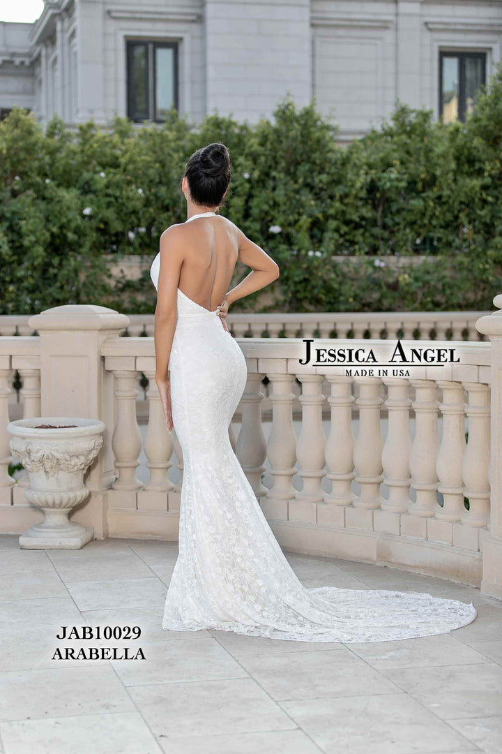 Fitted Halter Bridal Gown by Jessica Angel 10029