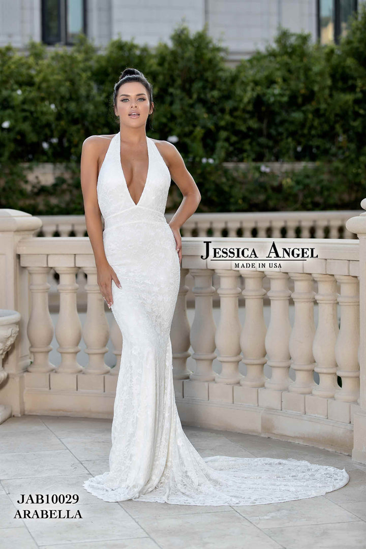 Fitted Halter Bridal Gown by Jessica Angel 10029