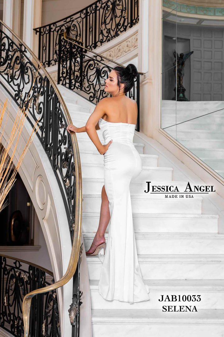 Strapless Slit Bridal Gown by Jessica Angel 10033