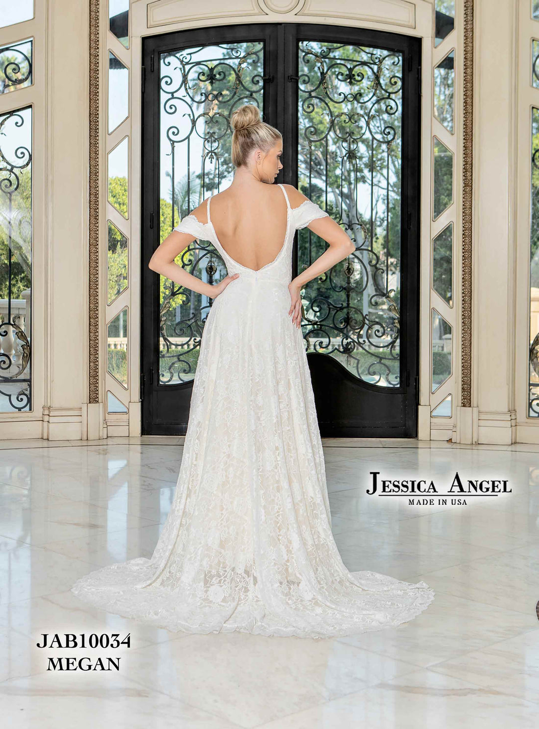 Cold Shoulder A-line Bridal Gown by Jessica Angel 10034