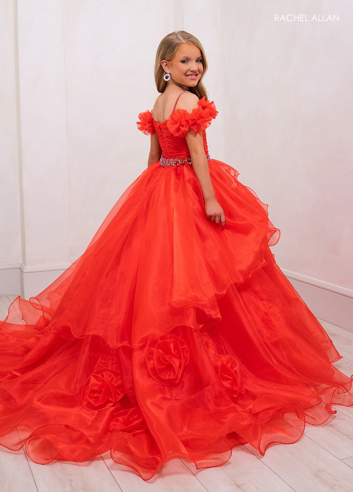 Girl's Organza Off Shoulder Gown by Rachel Allan 10240