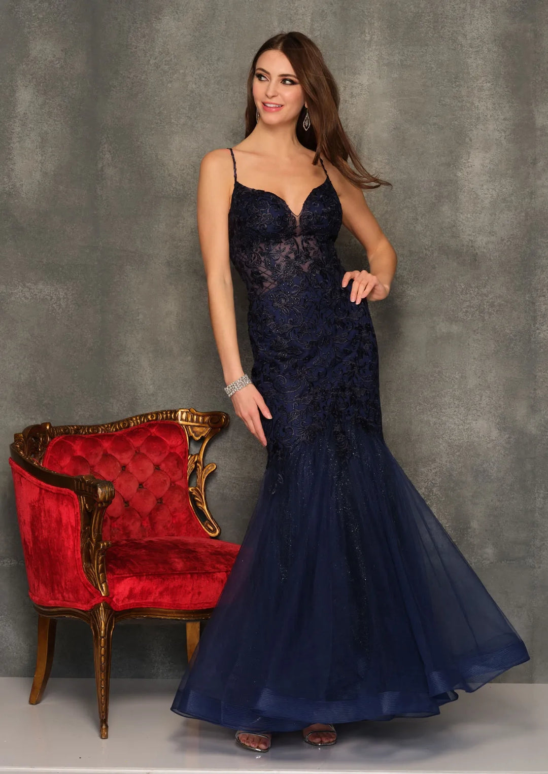 Long Evening Dress by Dave and Johnny 10625