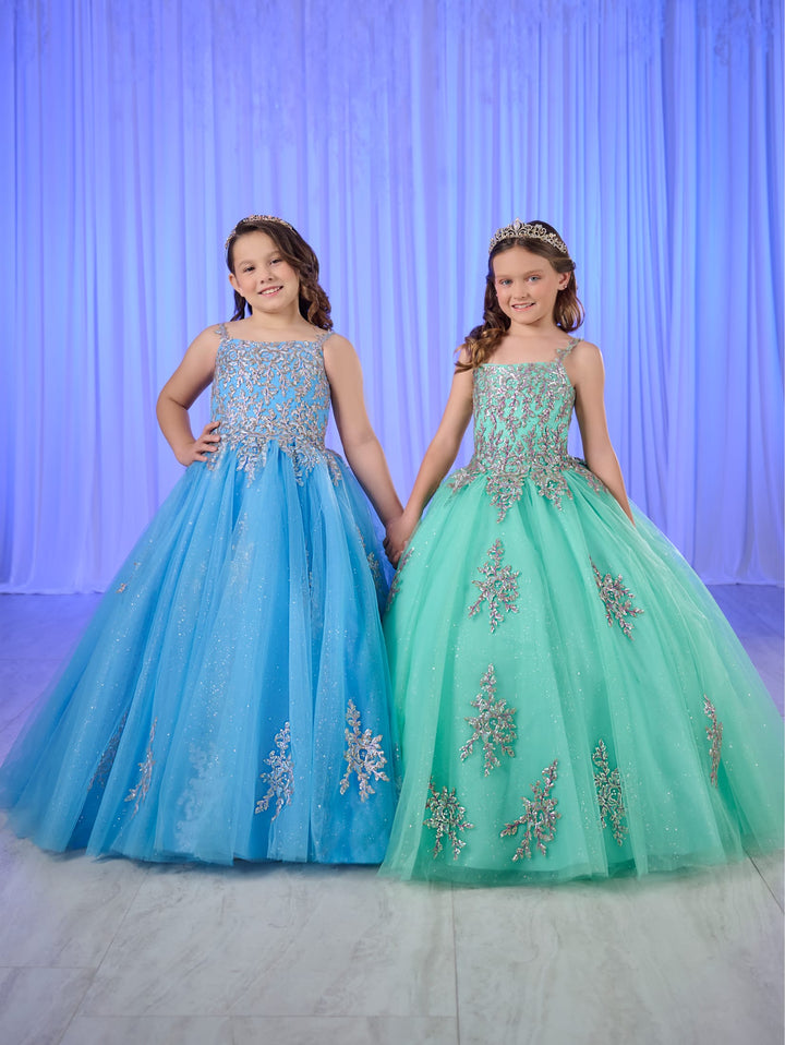 Girls Sequin Applique Gown by Tiffany Princess 13756