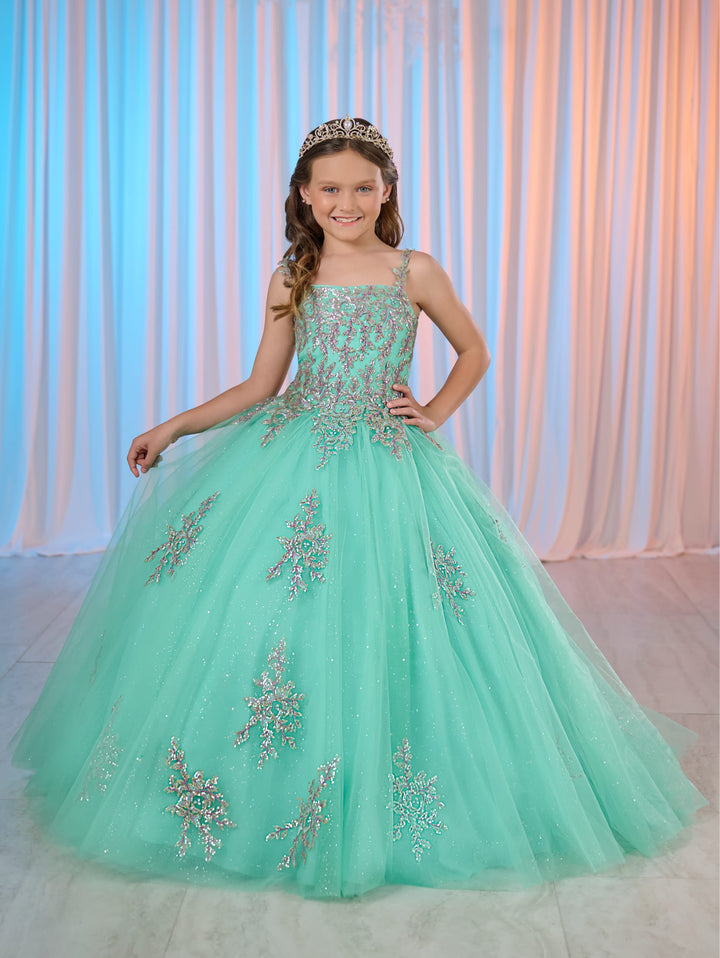 Girls Sequin Applique Gown by Tiffany Princess 13756