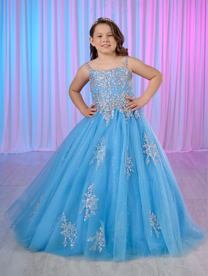 Girls Sequin Applique Gown by Tiffany Princess 13756