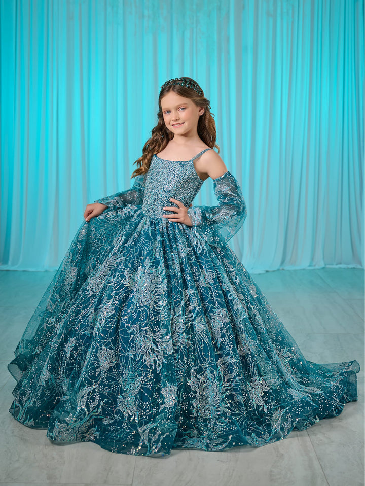 Girls Bell Sleeve A-line Gown by Tiffany Princess 13757