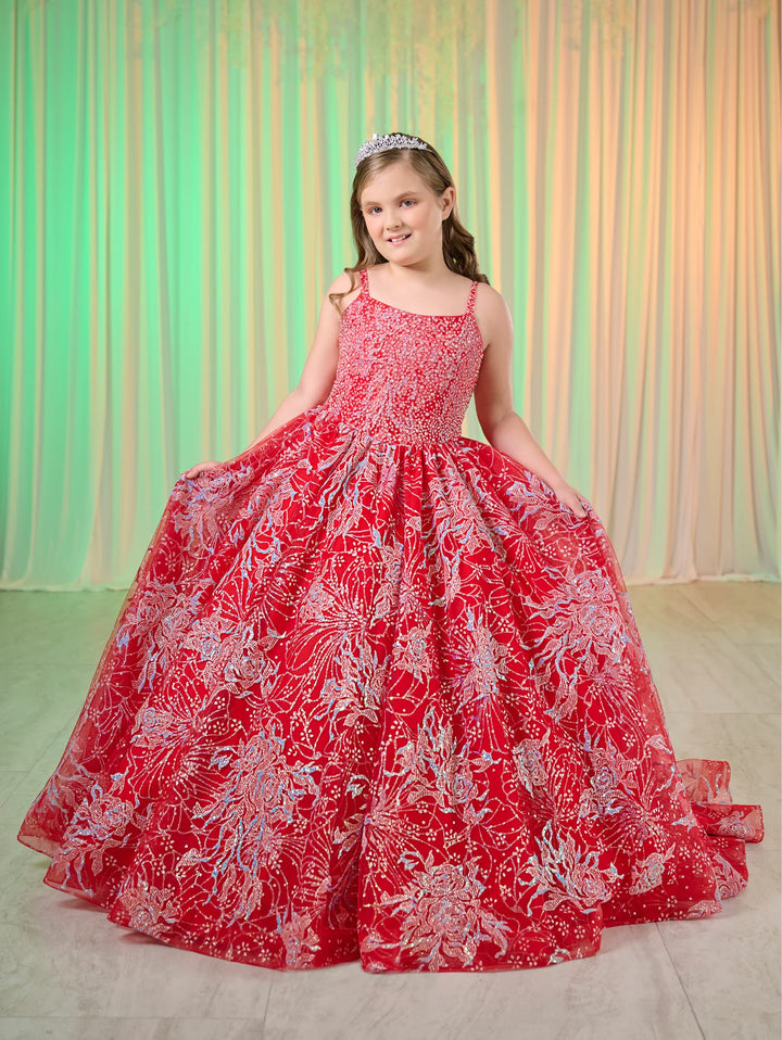 Girls Bell Sleeve A-line Gown by Tiffany Princess 13757