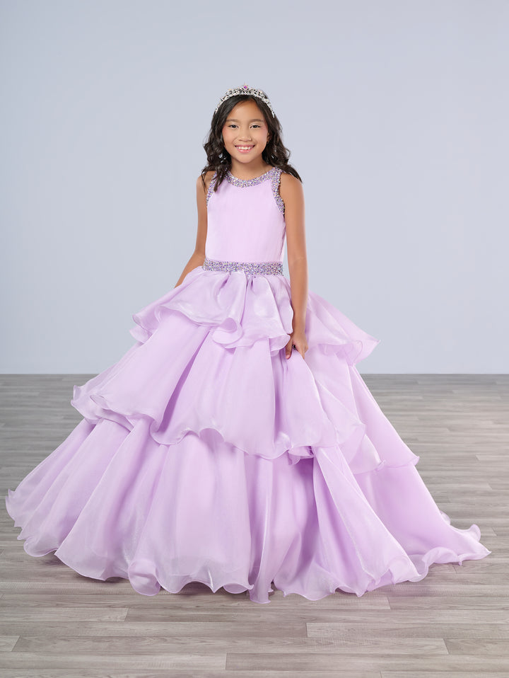 Girls Tiered Halter Gown by Tiffany Princess 13787