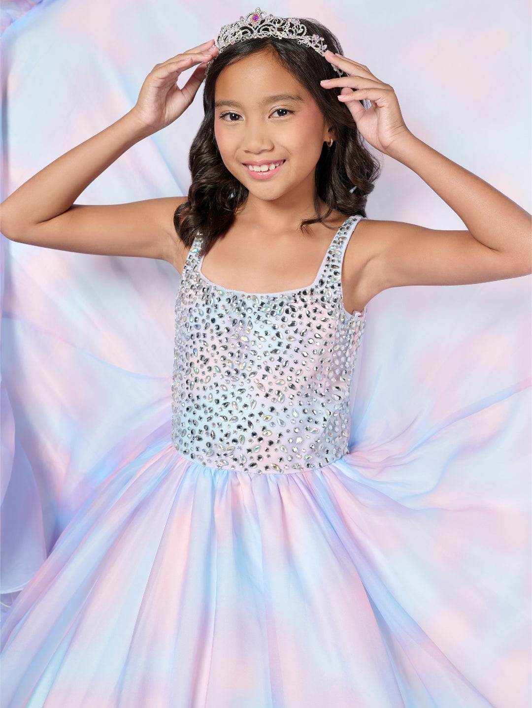 Girls Organza Ruffled Gown by Tiffany Princess 13790