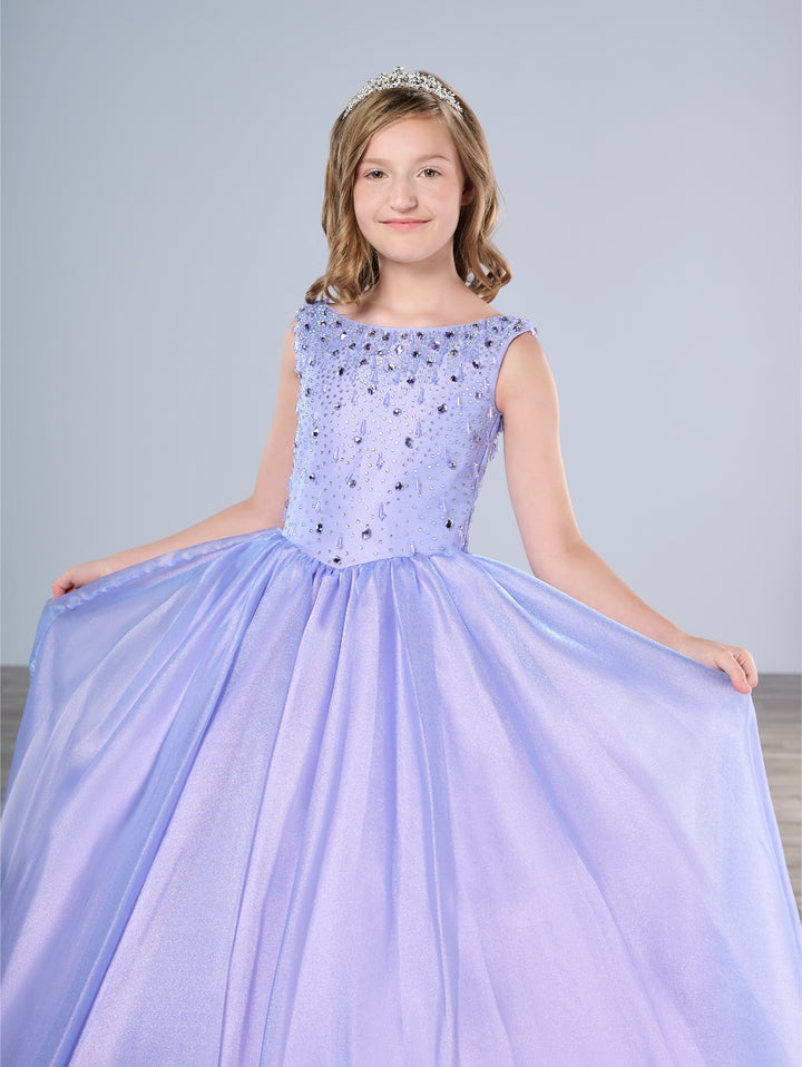 Girls Organza Sleeveless Gown by Tiffany Princess 13793