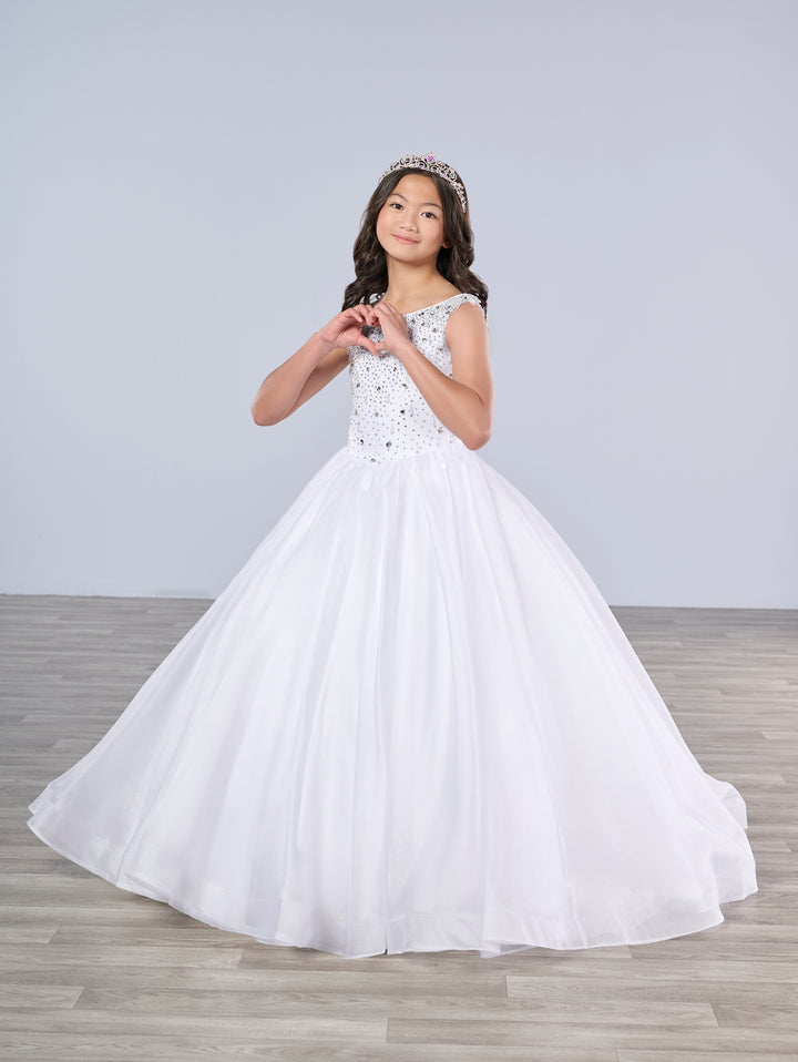 Girls Organza Sleeveless Gown by Tiffany Princess 13793