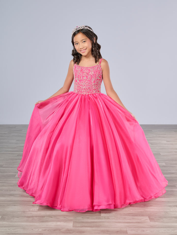 Girls Organza Sleeveless Gown by Tiffany Princess 13800