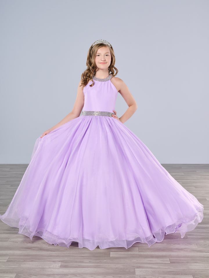 Girls Organza Halter Gown by Tiffany Princess 13801