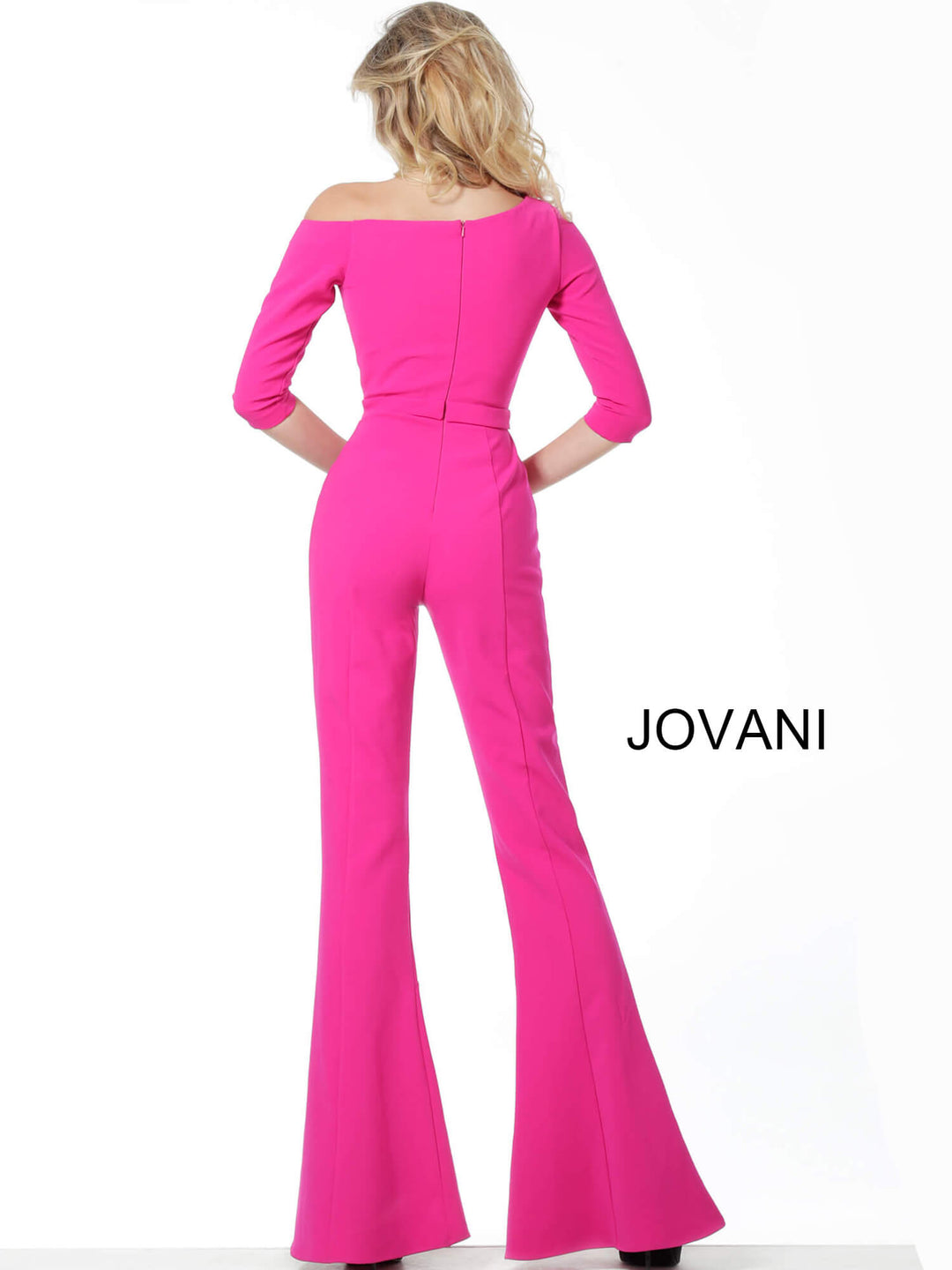 3/4 Sleeve Off Shoulder Jumpsuit by Jovani 1867