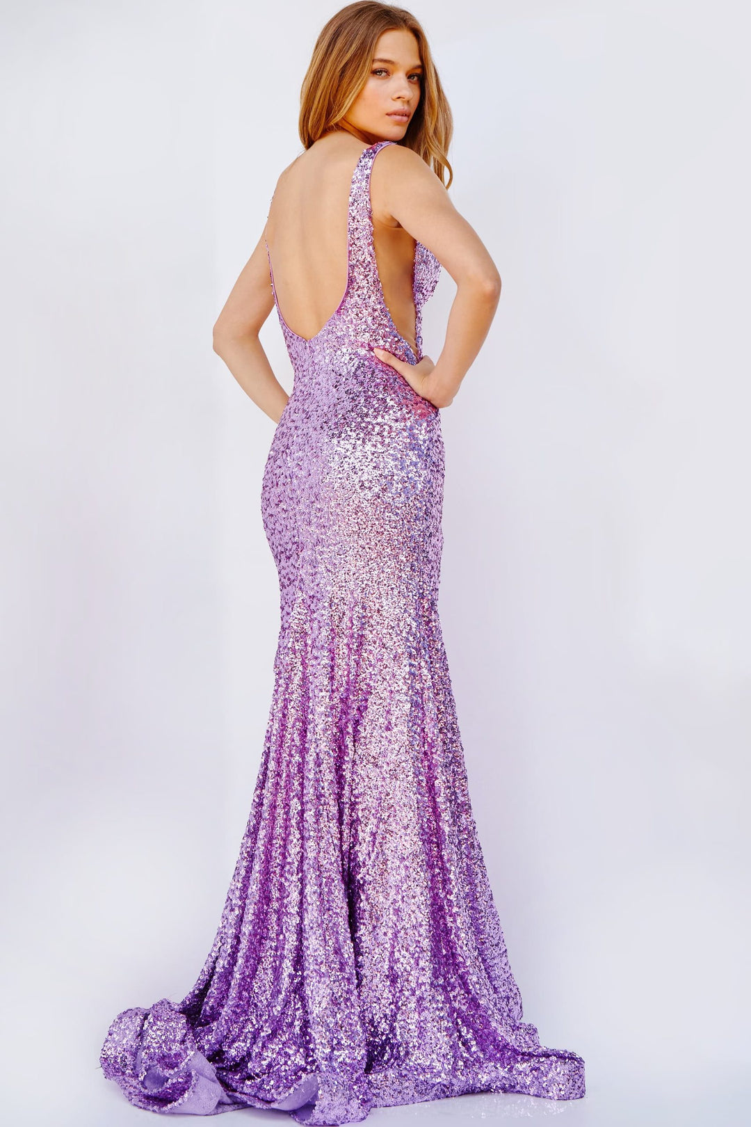 Sequin Fitted Sleeveless Gown by Jovani 23079