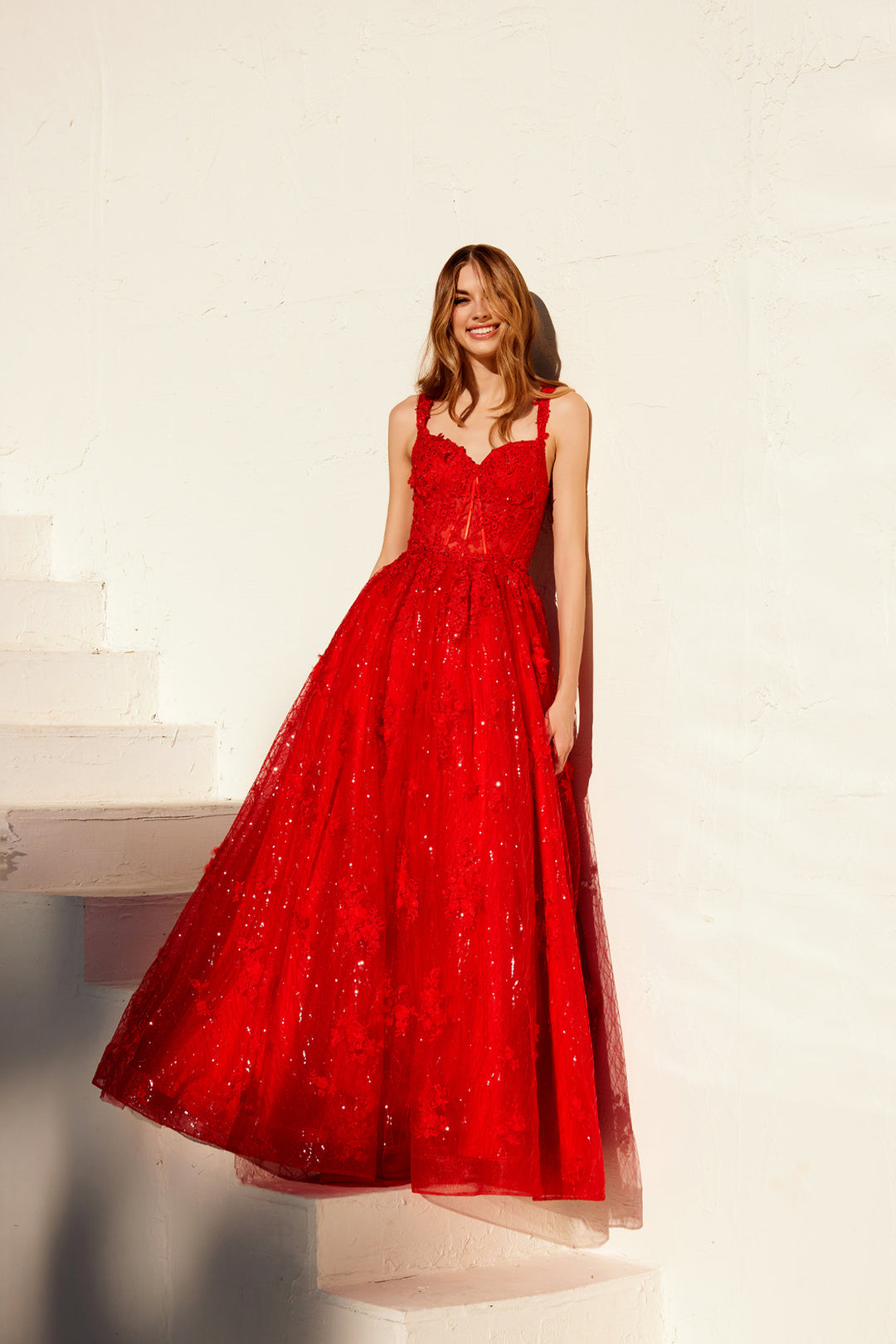 Applique Sweetheart A-line Gown by Juliet JT2495A