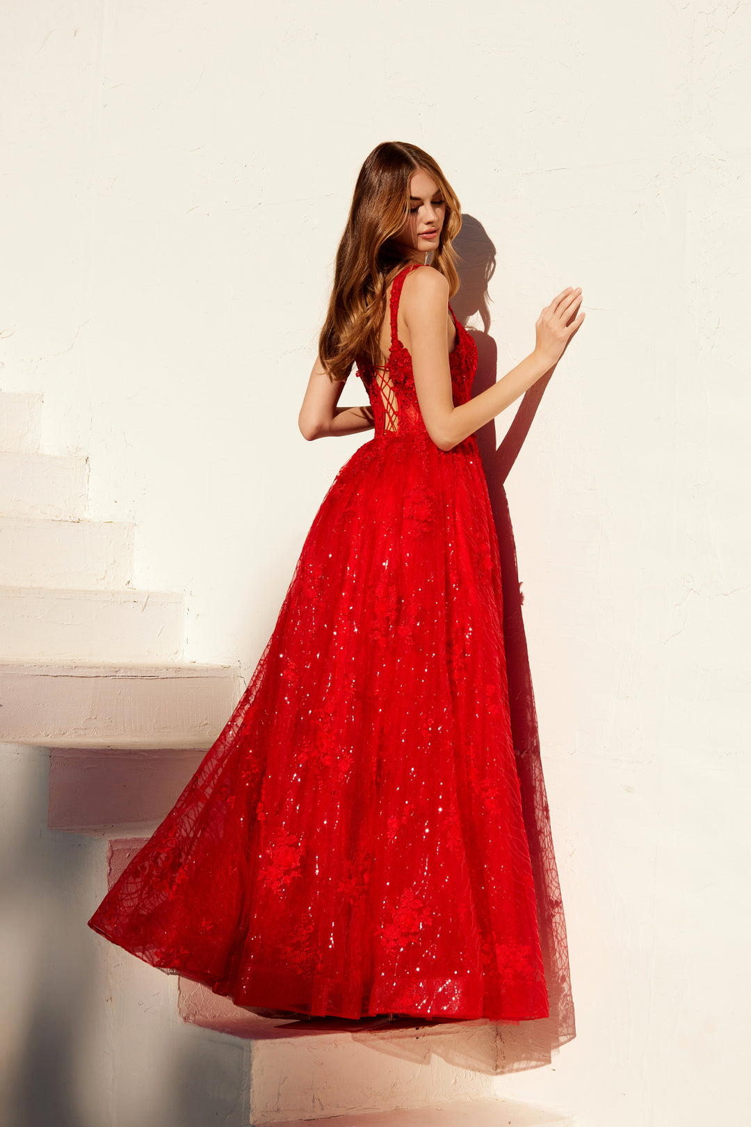 Applique Sweetheart A-line Gown by Juliet JT2495A