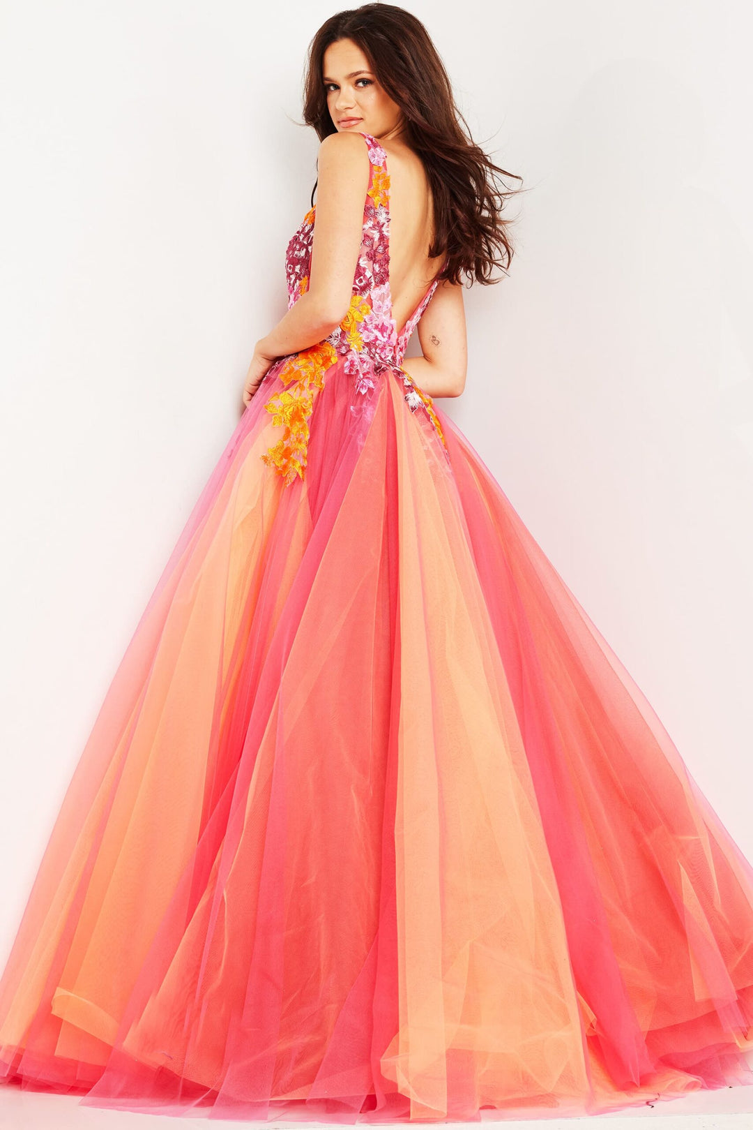 Tulle Sleeveless A-line Gown by Jovani 25800