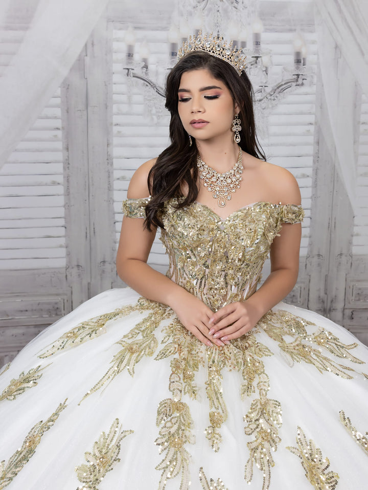 Off Shoulder Corset Quinceanera Dress by House of Wu 26063