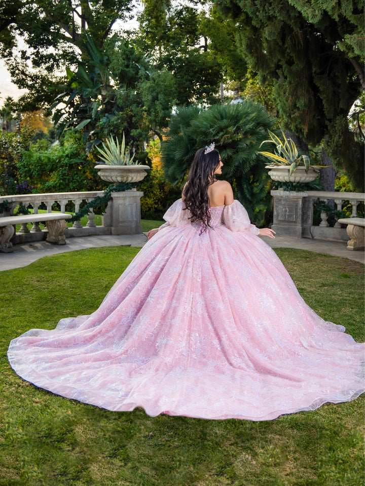 Puff Sleeve Strapless Ball Gown by LizLuo Quince 26084