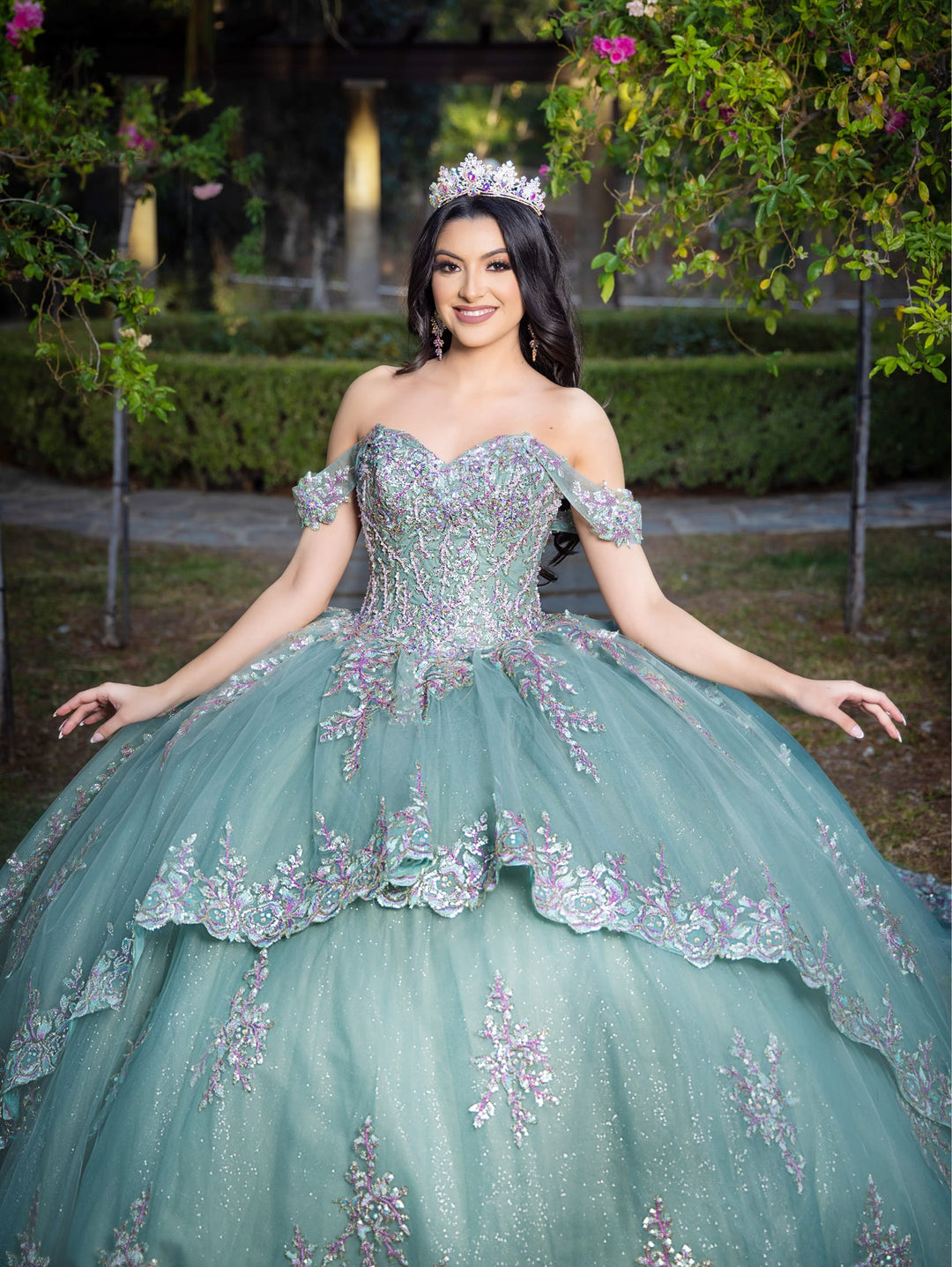 Applique Sweetheart Ball Gown by LizLuo Quince 26090