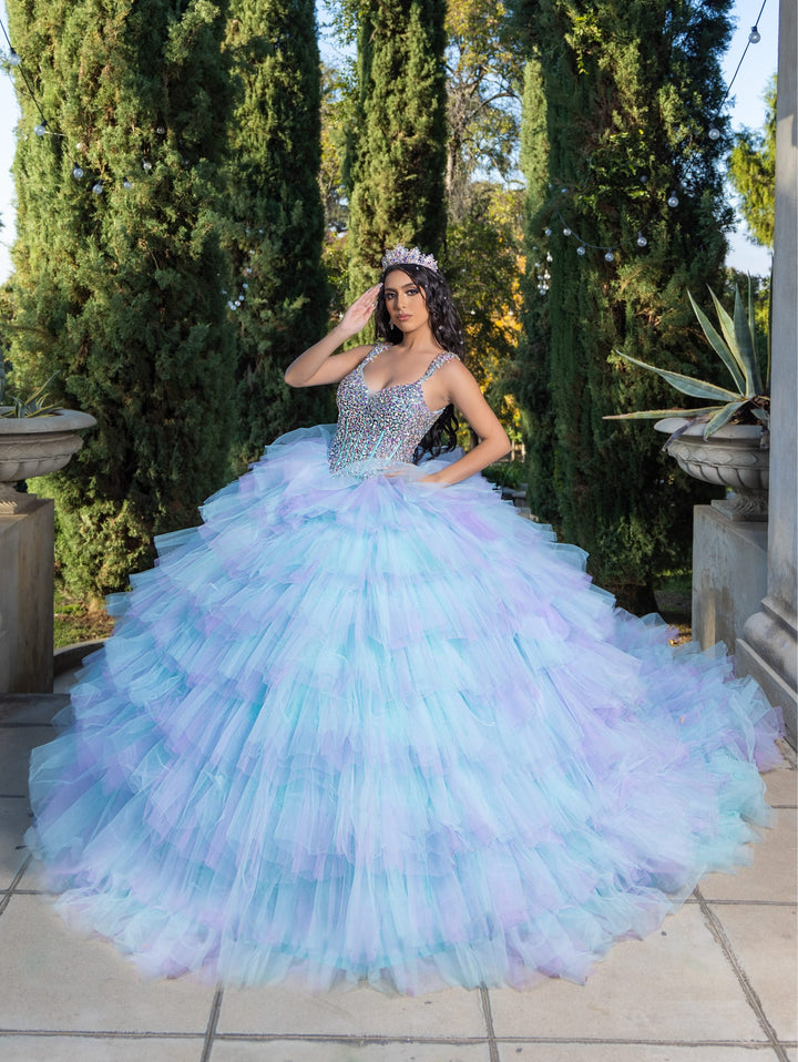 Sleeveless Ruffled Ball Gown by LizLuo Quince 26095